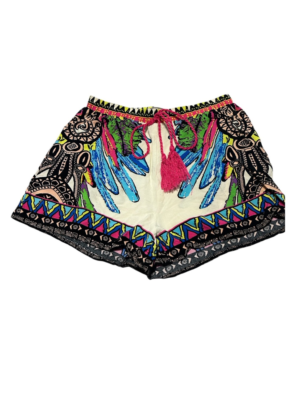 Flying Tomato Colorful Boho Festival Beach Shorts Size Small